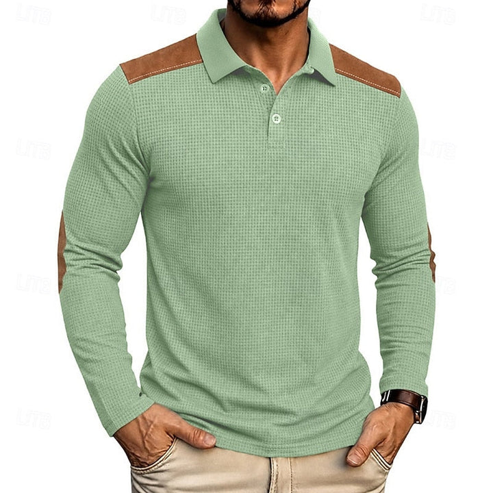 Garrett | Texturerad långärmad polo
