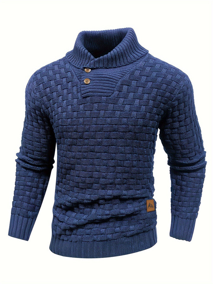 Barrett | Texturerad Kavaj-Krage Jumper