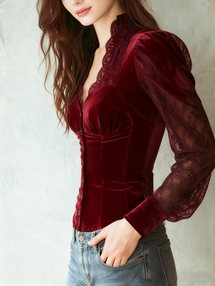 Lorelei | Knäppt Figursydd Blus