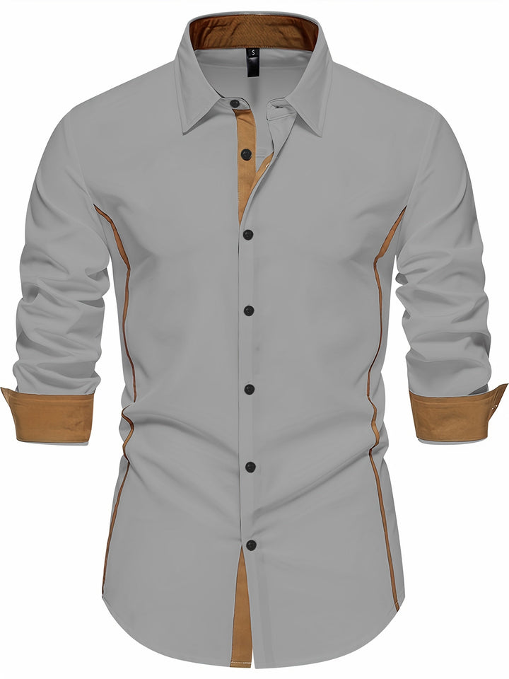 Damon | Kontrast-Trim Slim Fit Skjorta