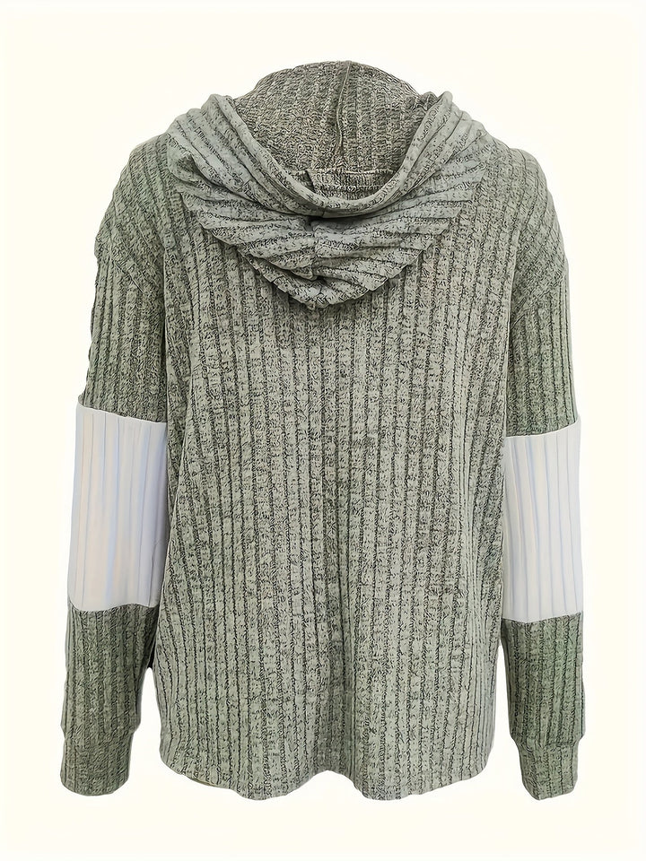 Tamara | Texturerad Huva Zip Jacka