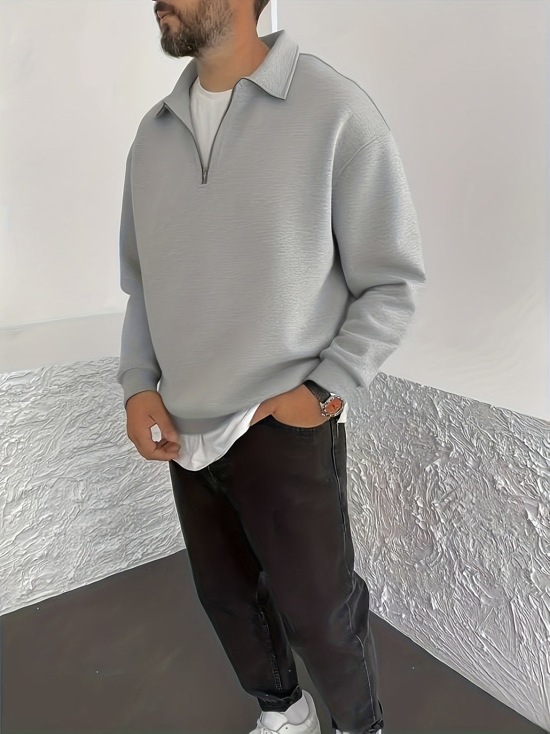 Gideon | Krage Halv-Zip Sweatshirt