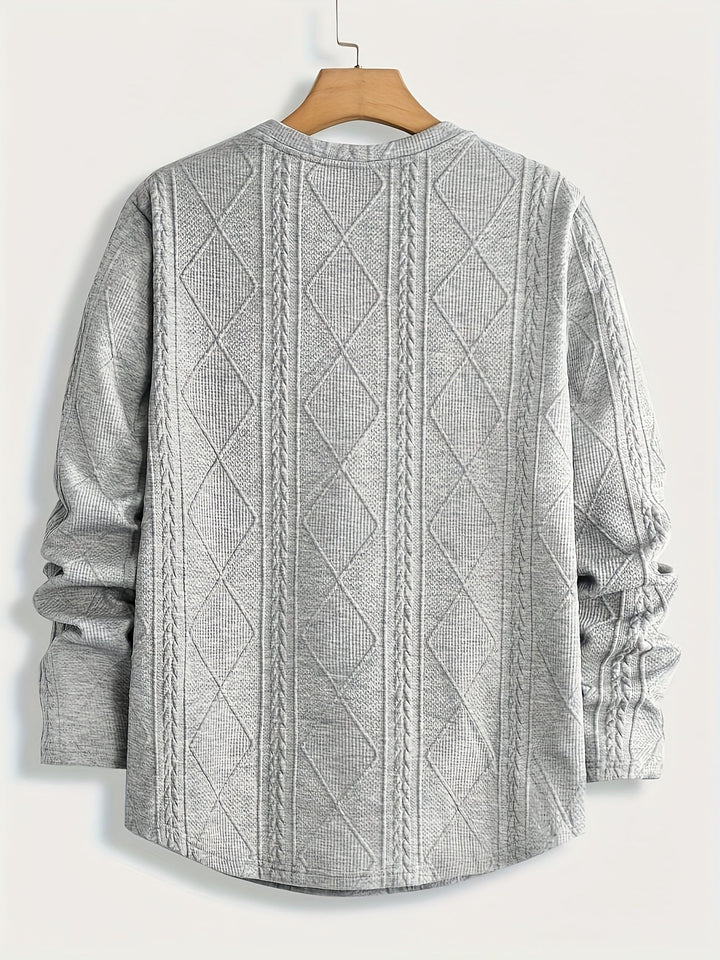 Clifford | Texturerad Stickad Långärmad Topp