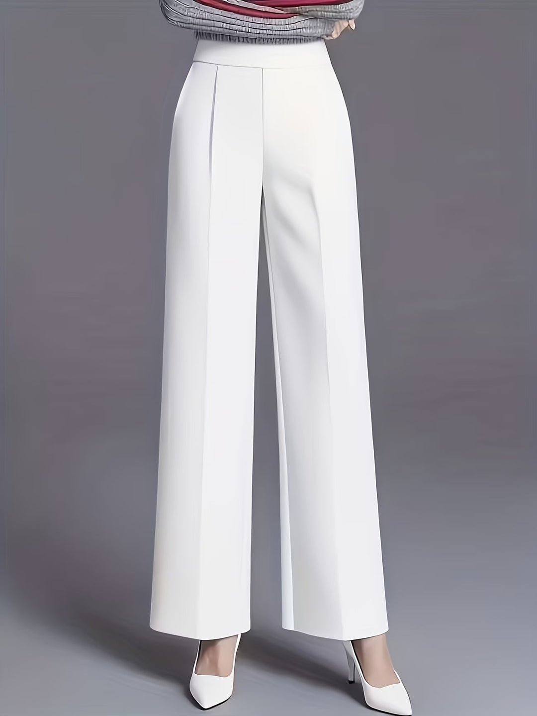 Eviana | Elegant Högmidjade Snedfickbyxor
