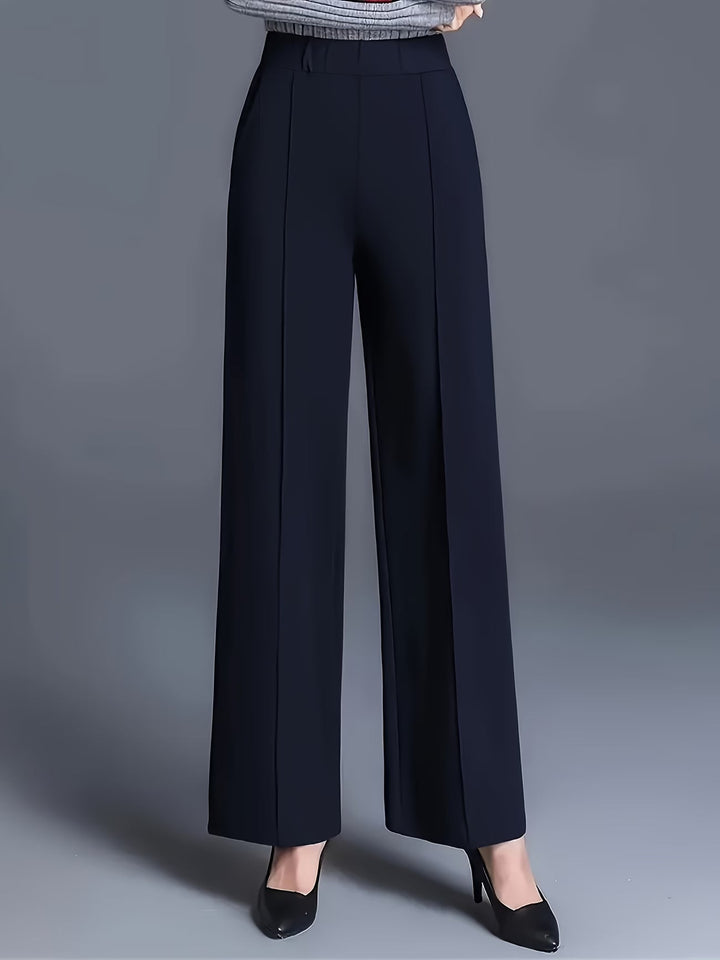 Eviana | Elegant Högmidjade Snedfickbyxor
