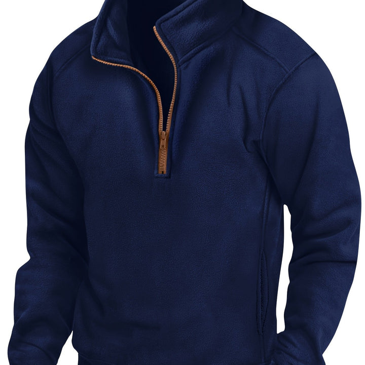 Hollis | Halv-Dragkedja Stå-Krage Pullover