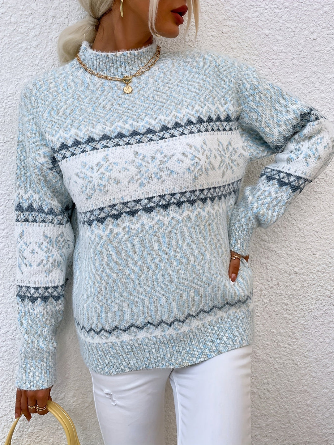 Heather | Mysig Snöflinga Tröja