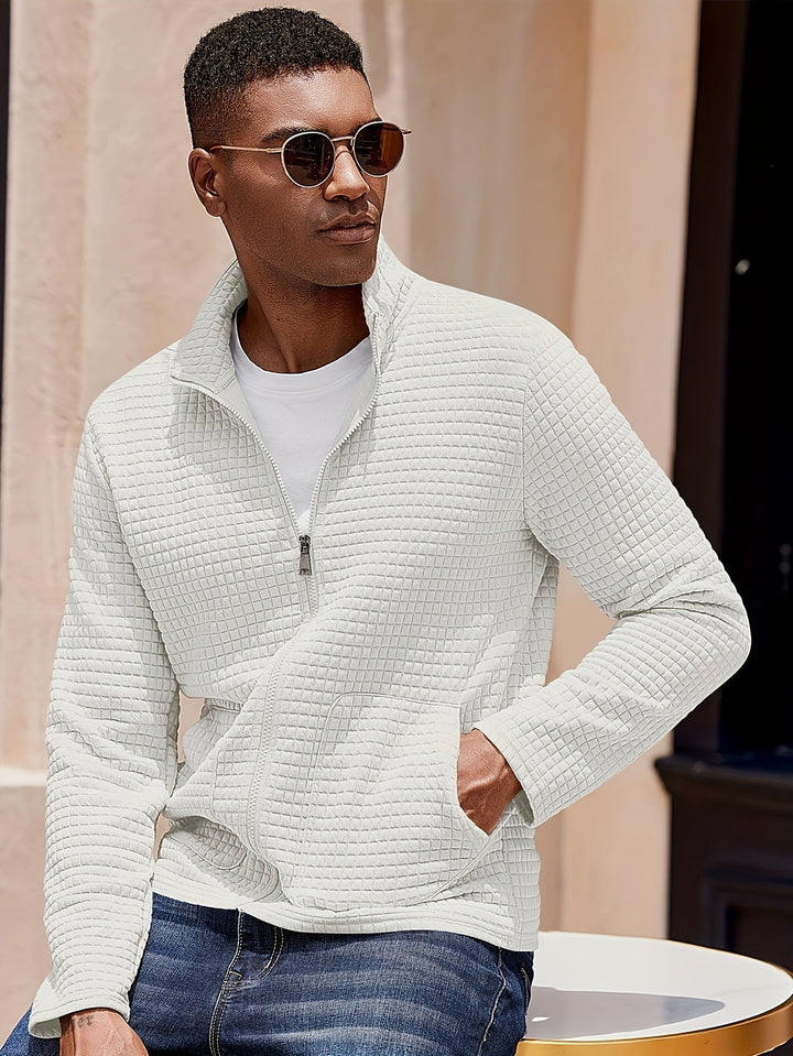 Tobias | Texturerad Zip-Up Jacka