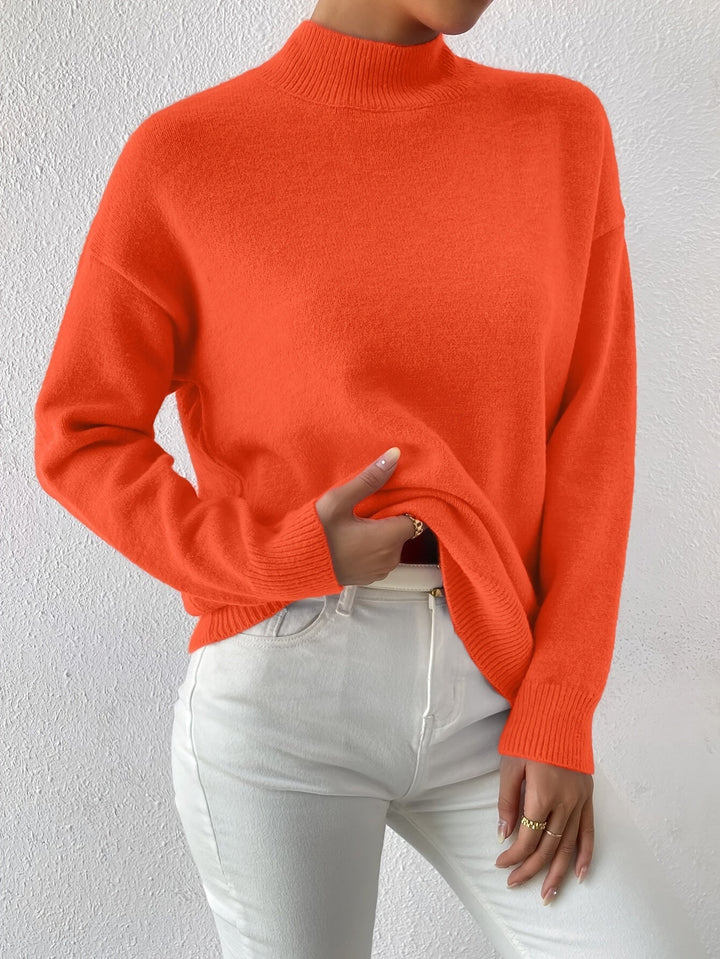 Simone | Avslappnad Mock Neck Jumper