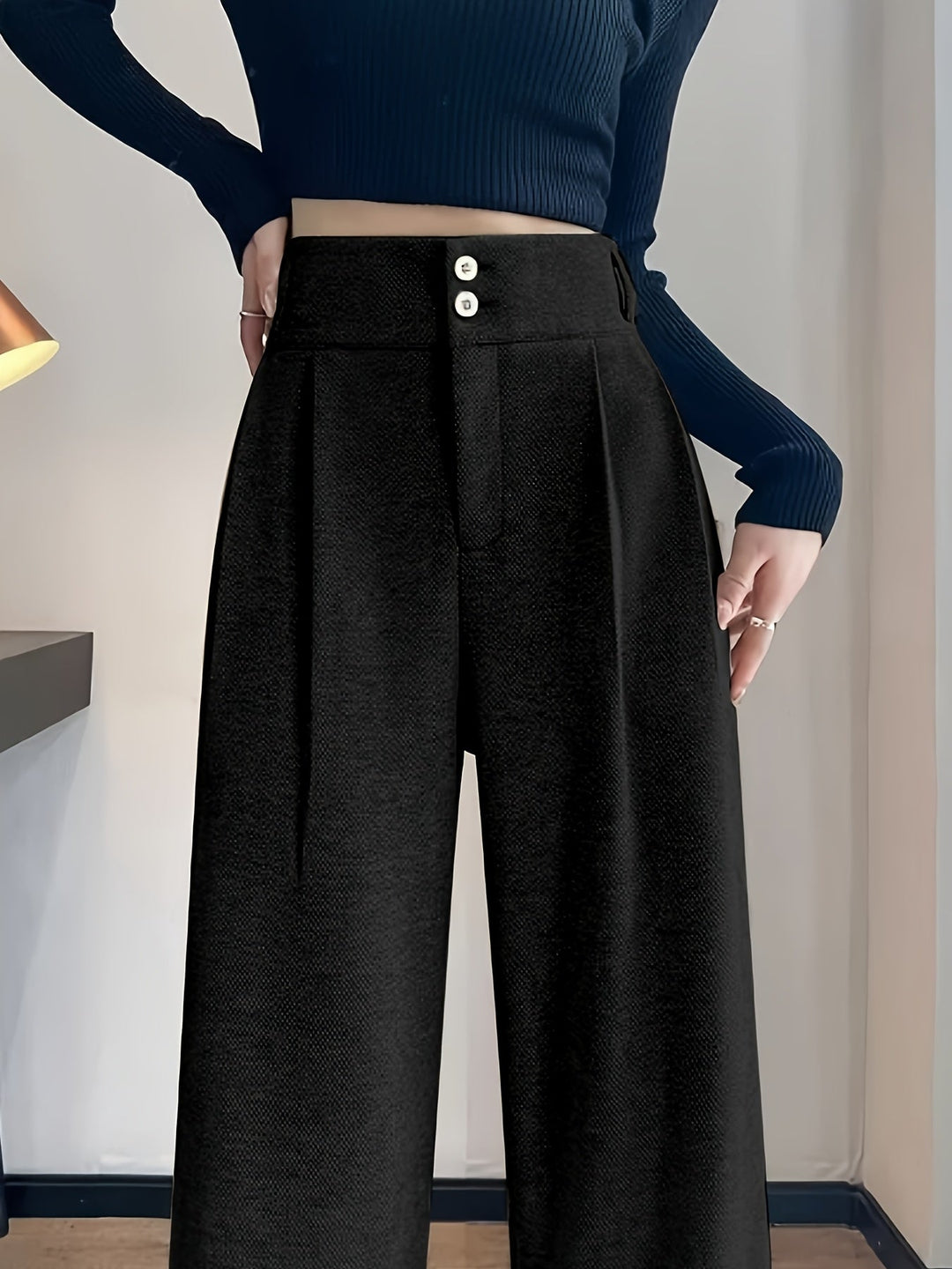 Estella | Högmidjade Vida Byxor