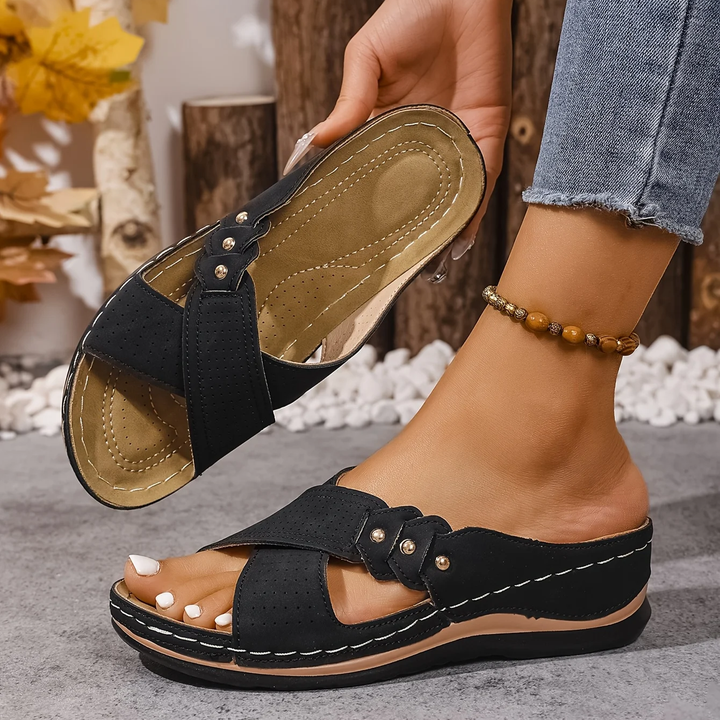 Pricilla | Stilsäkra Ortopediska Kil Sandaler