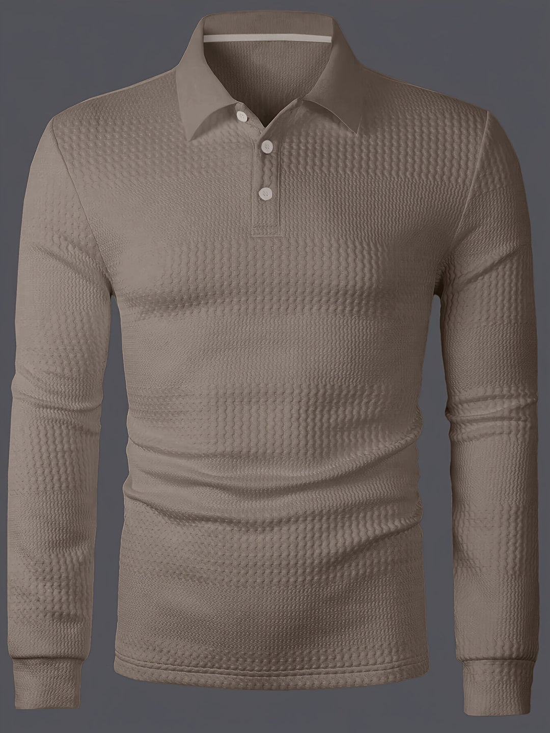 Clifford | Texturerad långärmad polo