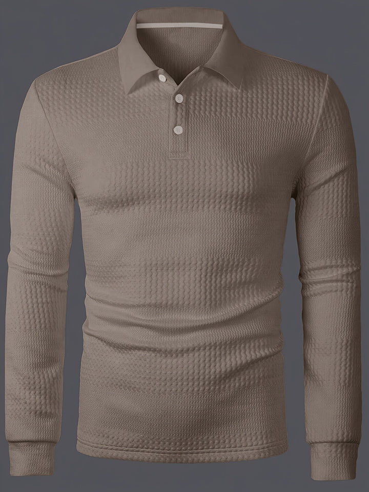 Clifford | Texturerad långärmad polo