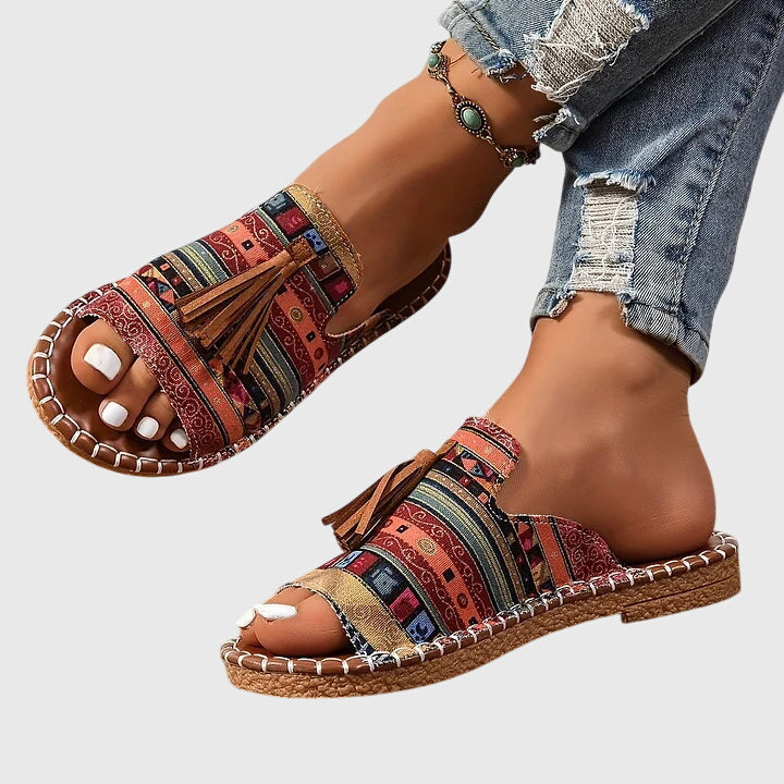 Claire | Stiliga Fransar Ortopediska Sandaler