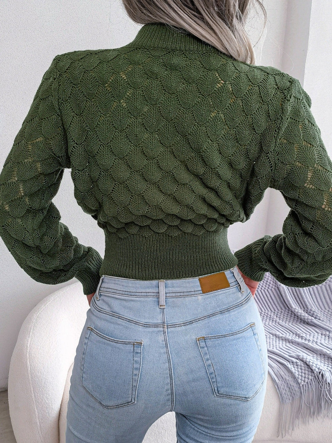Maisie | Texturerad Kortad Tröja
