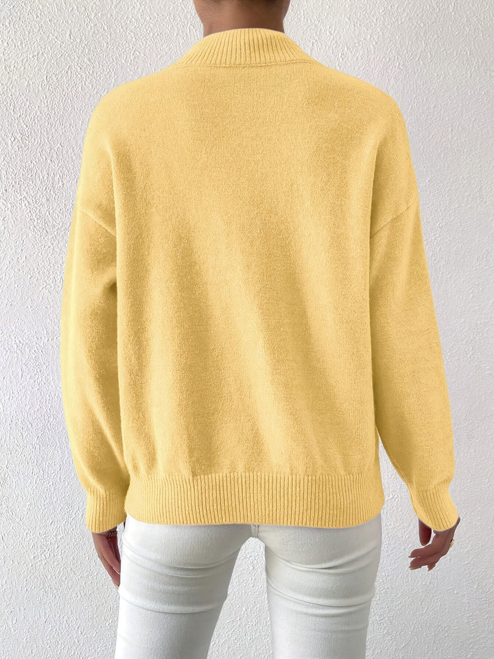 Simone | Avslappnad Mock Neck Jumper