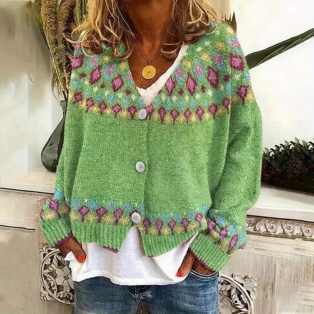 Maribel | Fair Isle Stickad Cardigan