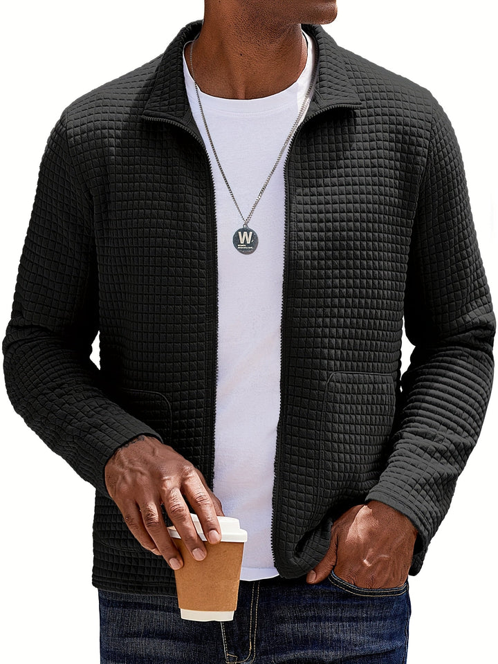 Tobias | Texturerad Zip-Up Jacka