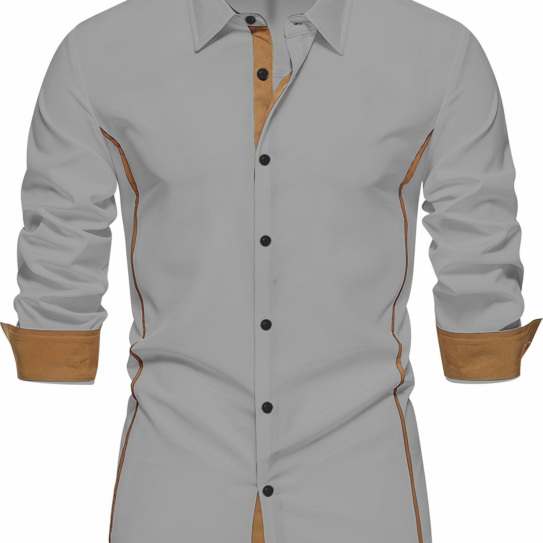 Damon | Kontrast-Trim Slim Fit Skjorta