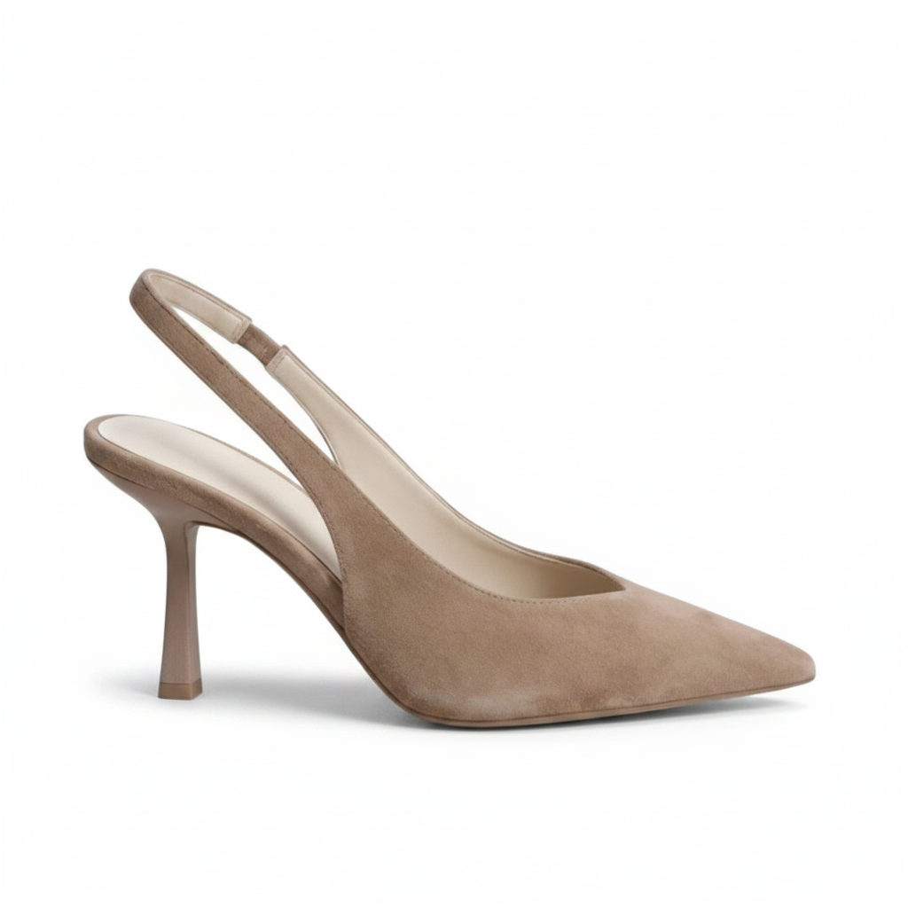 Bella | Leopardmönstrade Spetsiga Slingback Klackar