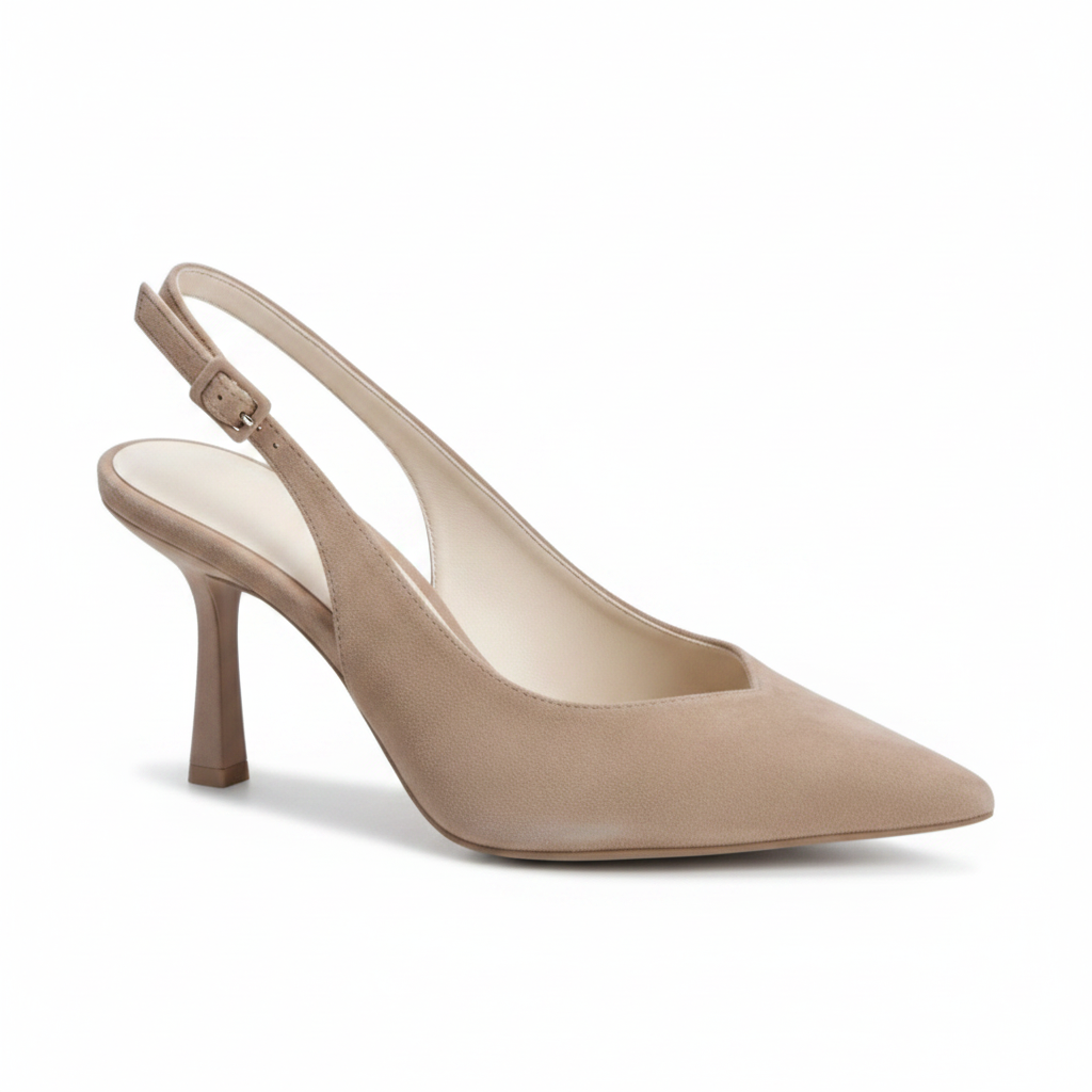 Bella | Leopardmönstrade Spetsiga Slingback Klackar