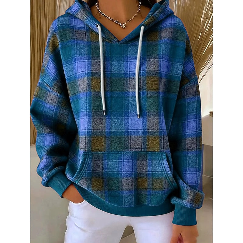 Annette | Mysig Rutig Hoodie