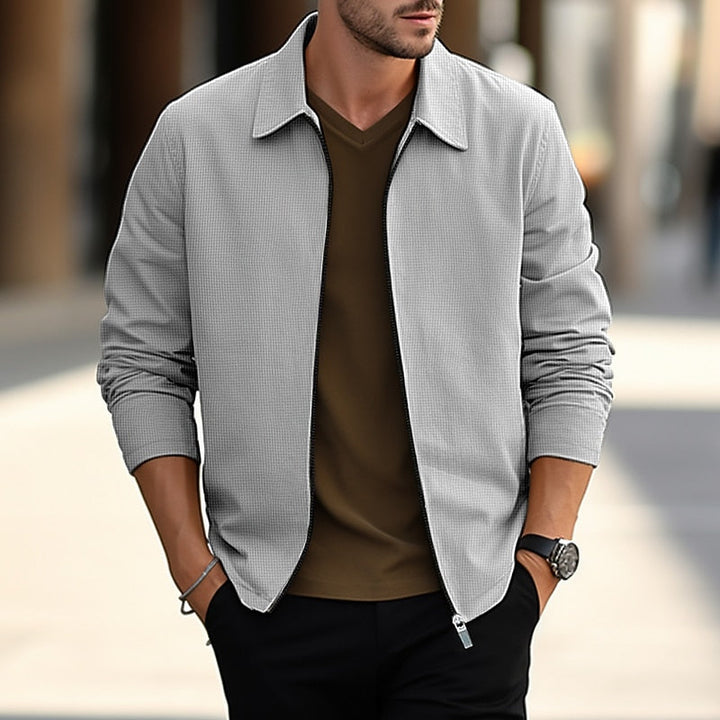 Winston | Texturerad Zip Overshirt