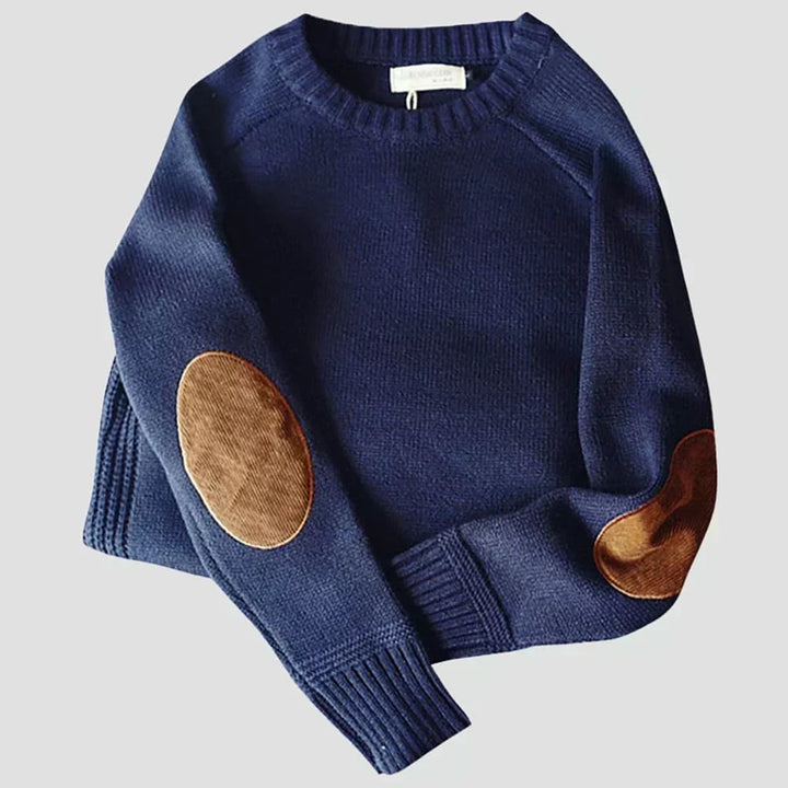 Reginald | Klassisk Sweater med Ellenbågsfickor