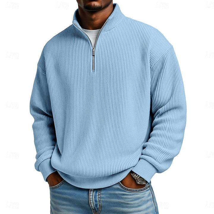 Nash | Ribbad Quarter-Zip Tröja