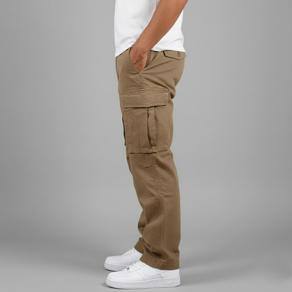 Dennis | Streetwear Avslappnad Passform Cargo Byxor