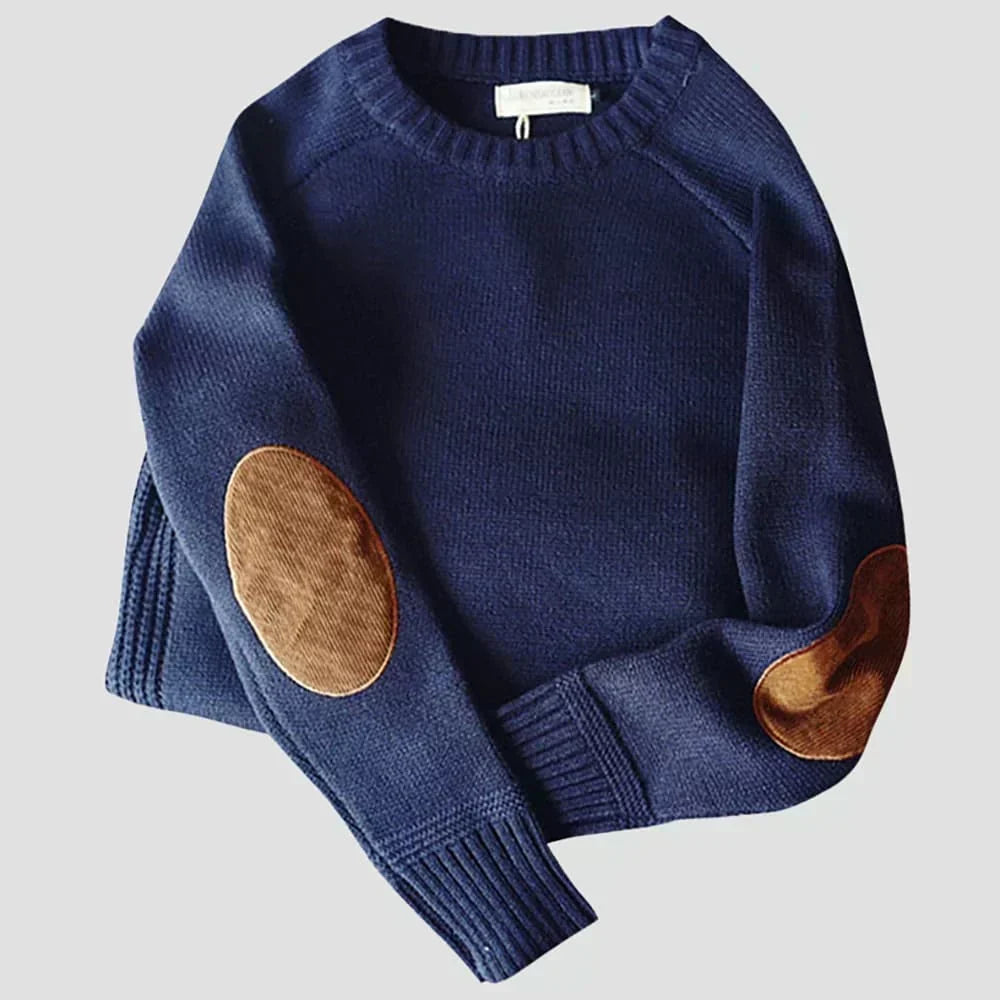 Reginald | Klassisk Sweater med Ellenbågsfickor