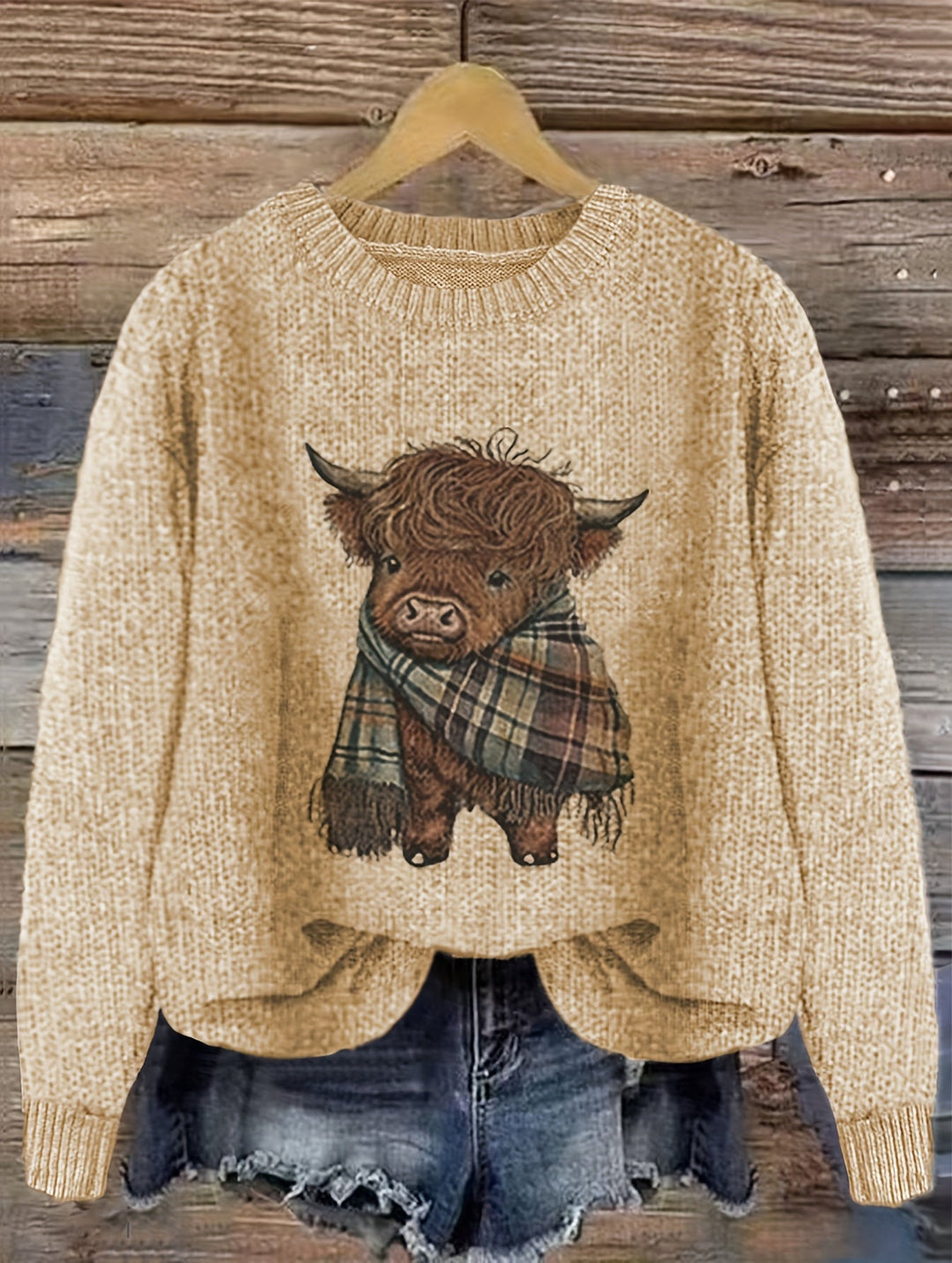Bonnie | Mysig Highland Ko Pullover