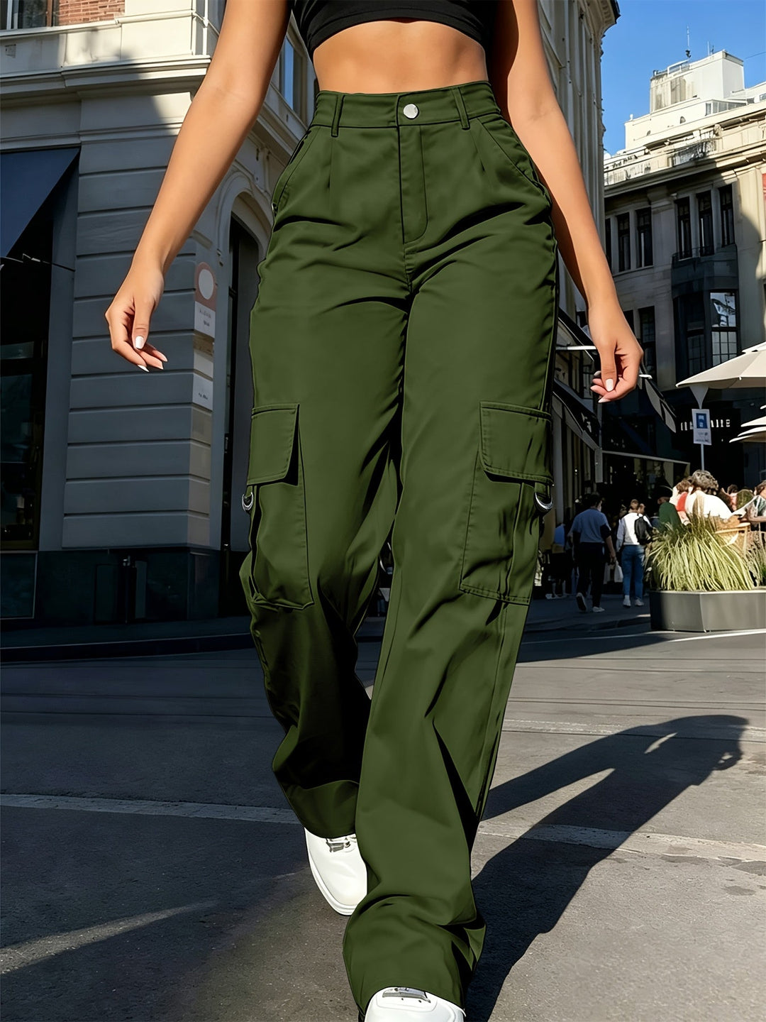 Sadie | Högmidjade vida cargobyxor