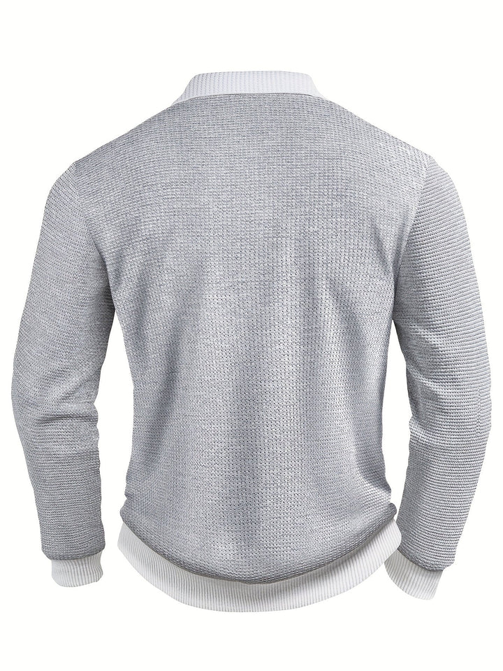 Winston | Texturerad långärmad polo