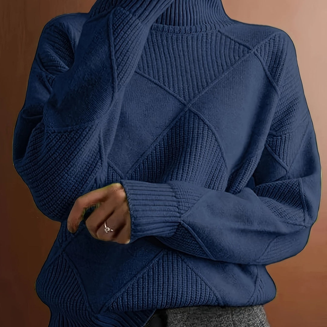 Freya | Texturerad Turtleneck Tröja