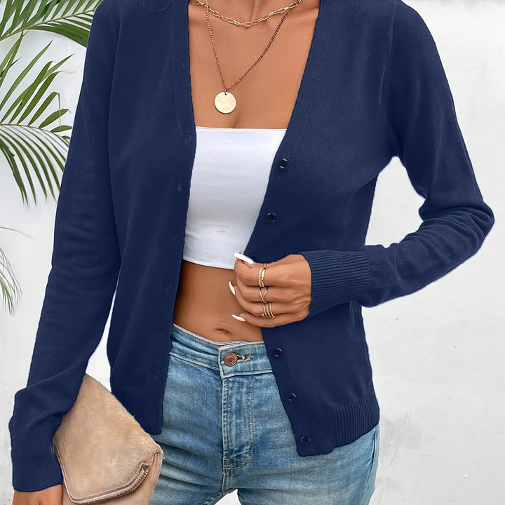 Annabel | Knapp-front V-ringad Kofta