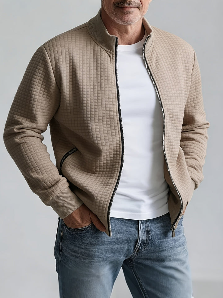 Grayson | Texturerad Jacka med Ståkrage