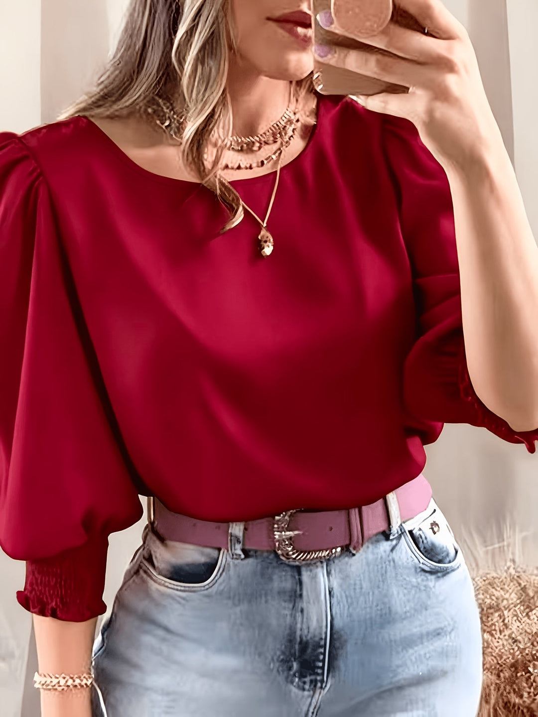 Gwyneth | Elegant Puffärmad Blus