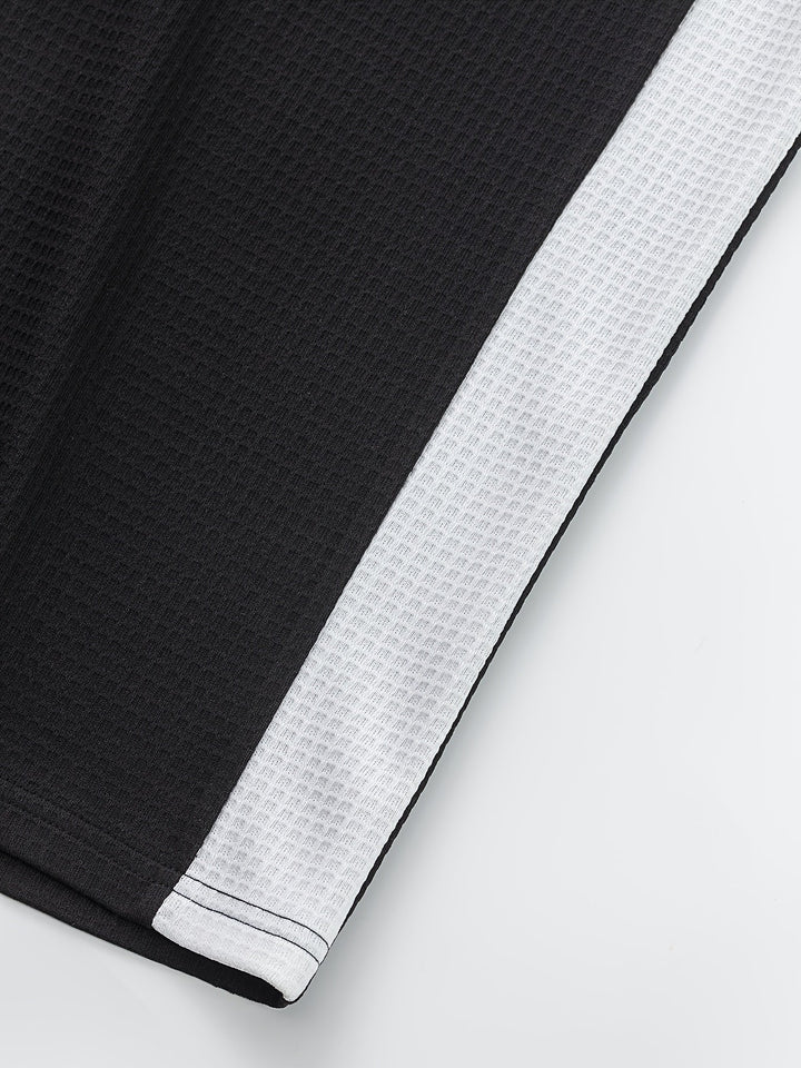 Sawyer | Texturerad Kontrast Henley Skjorta