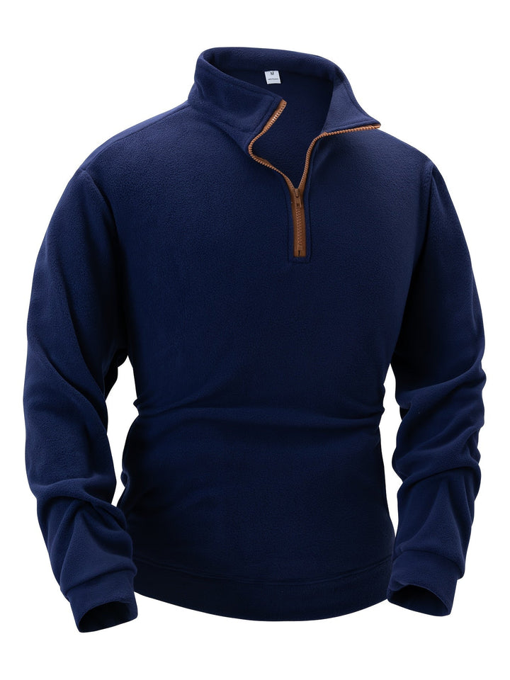 Hollis | Halv-Dragkedja Stå-Krage Pullover