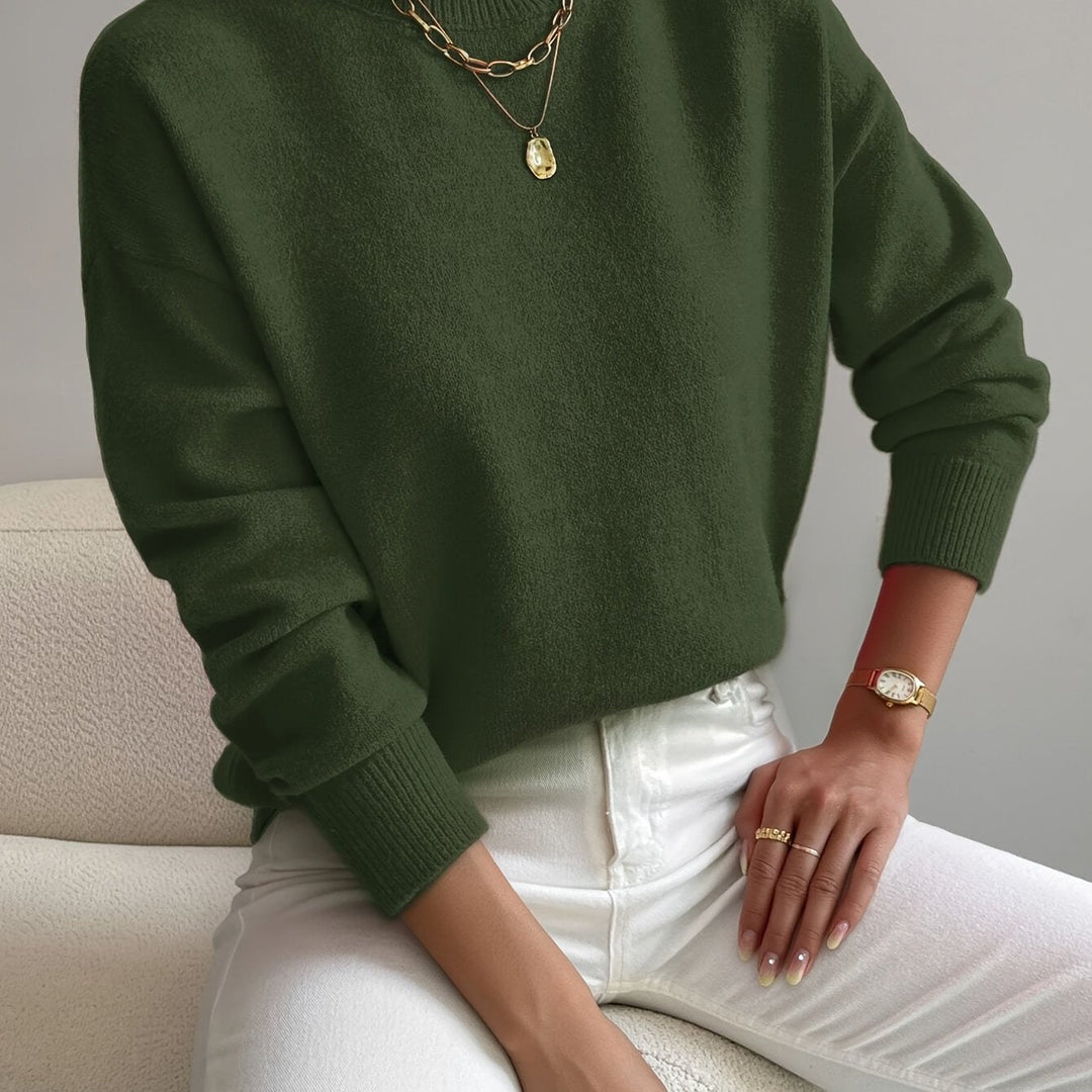 Simone | Avslappnad Mock Neck Jumper
