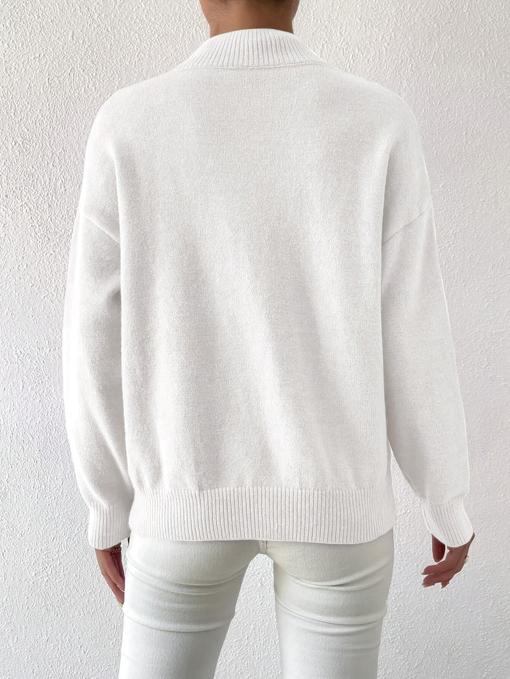 Simone | Avslappnad Mock Neck Jumper