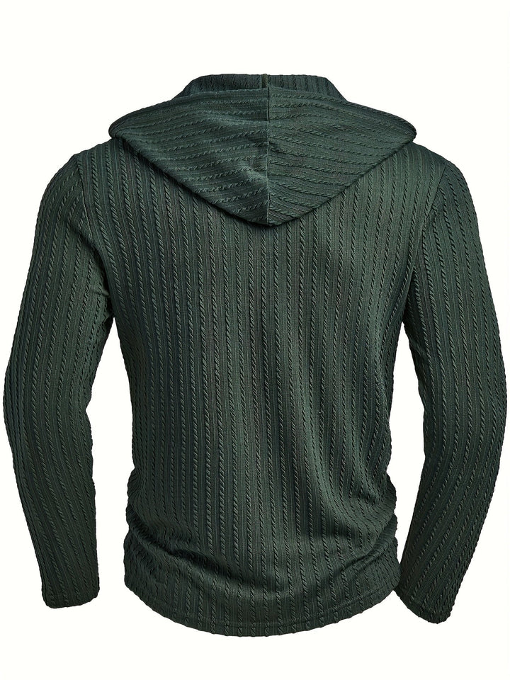Rafferty | Texturerad Huva Henley Skjorta