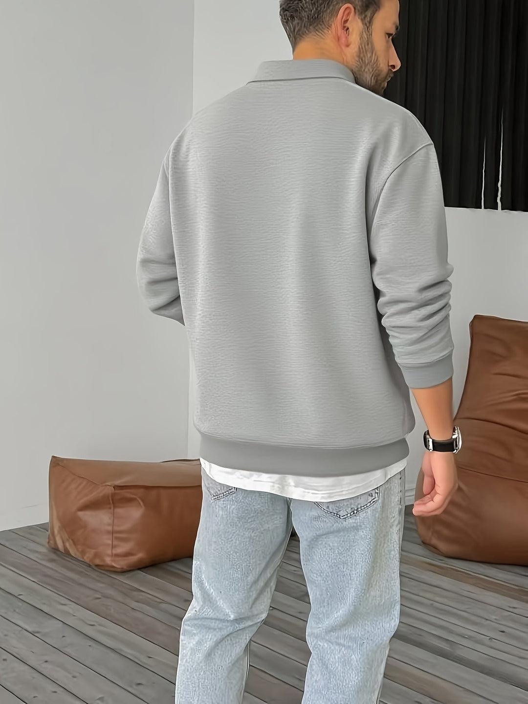 Gideon | Krage Halv-Zip Sweatshirt