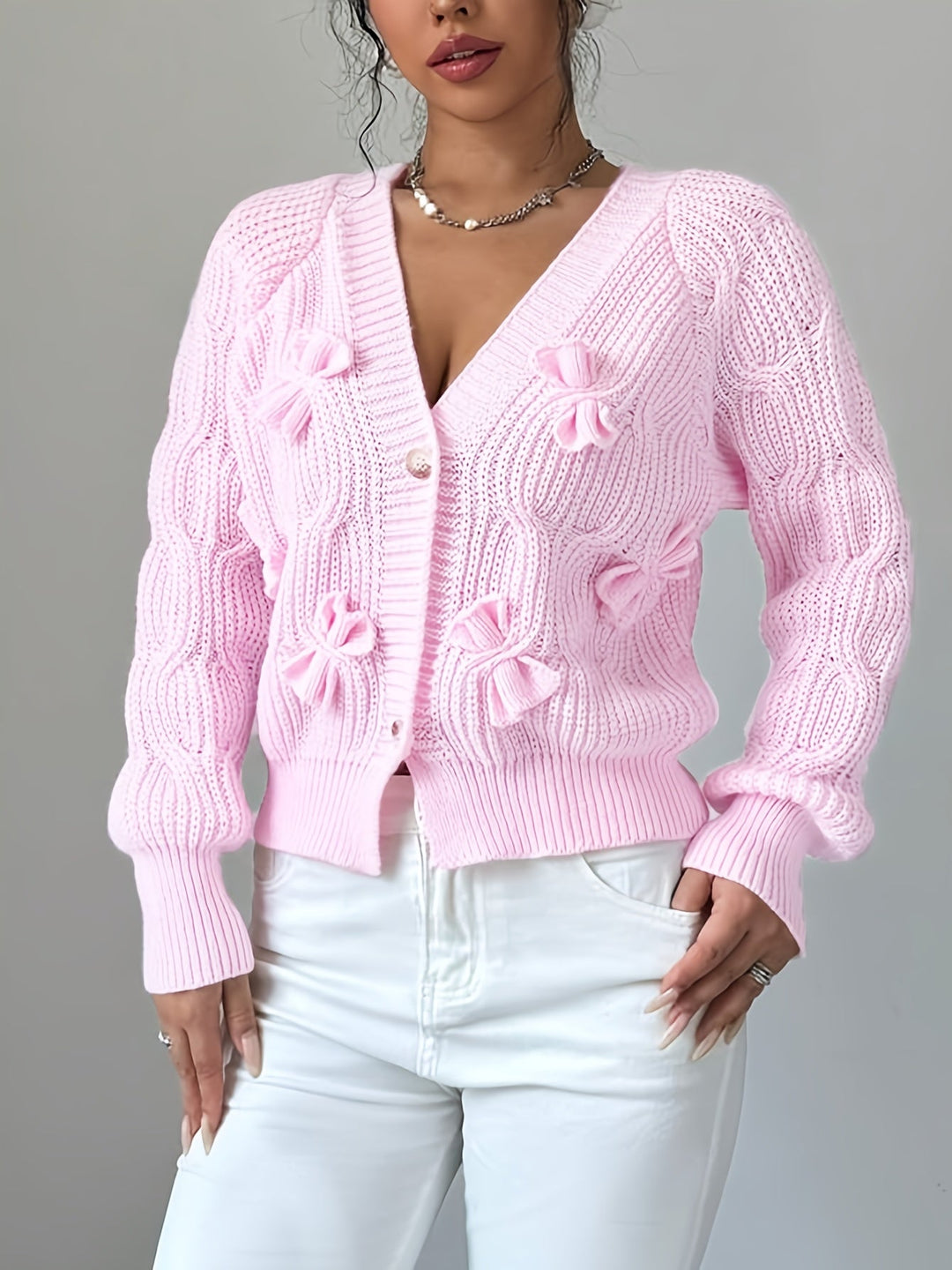 Primula | Mjuk Cardigan med Båge