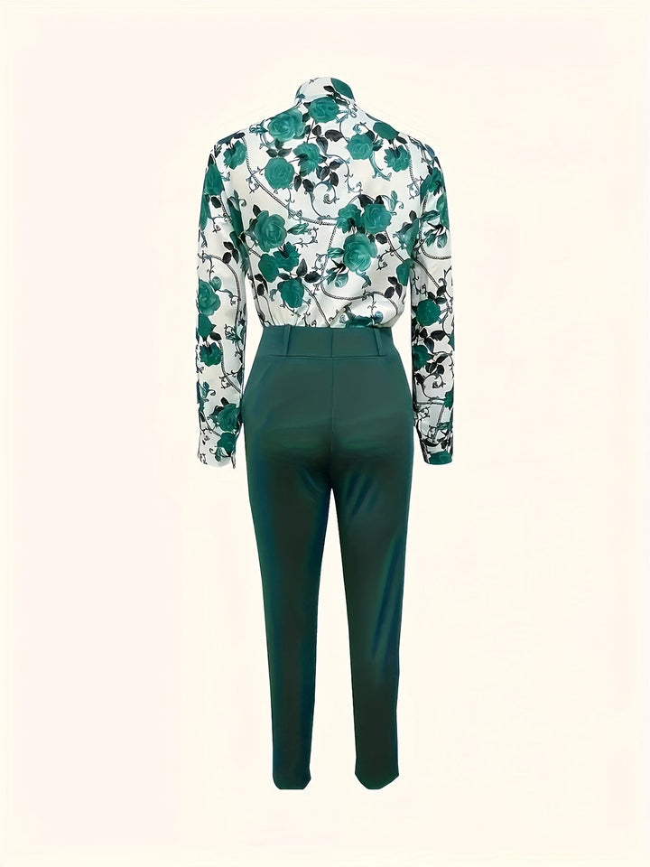 Marlene | Elegant Blommig Tvådelad Set