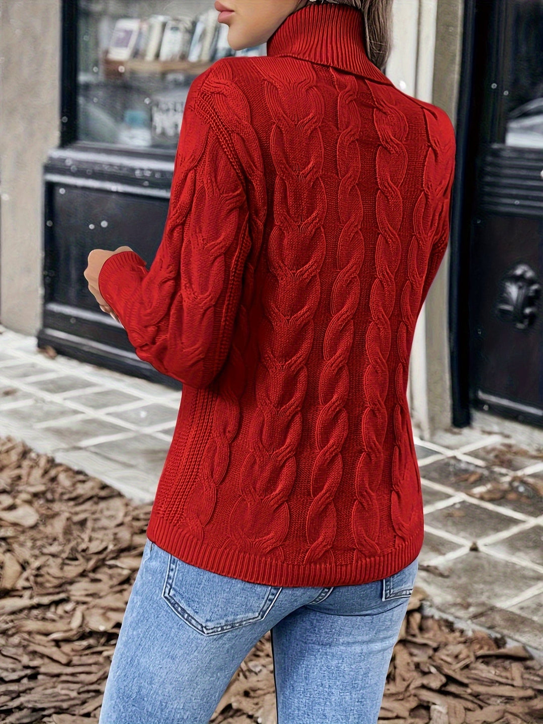 Naomi | Kabelstickad Polokrage Jumper