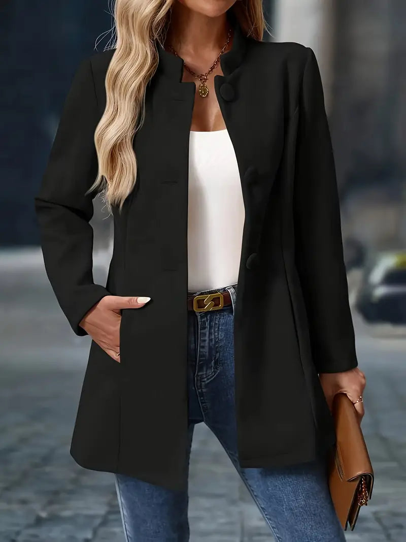 Helene | Kappa med Ståkrage och Knapp