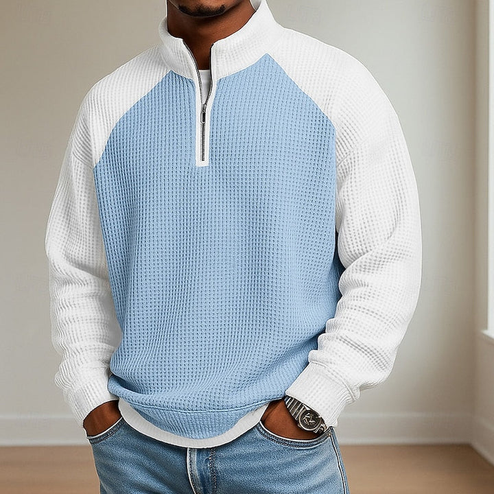 Nathaniel | Texturerad Quarter-Zip Pullover