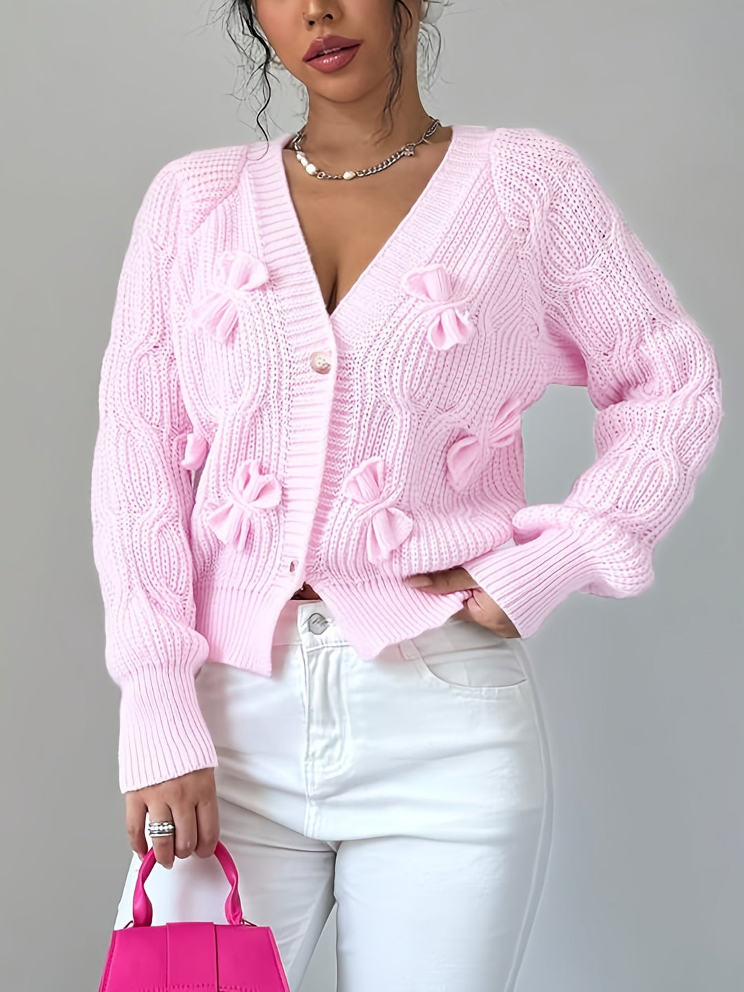 Primula | Mjuk Cardigan med Båge